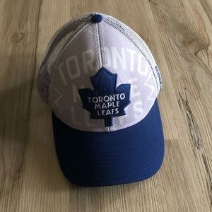 Reebok Blue and White Toronto Maple Leafs Hat HOCKEY FIGHTS CANCER